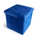 Пуф для зберігання велюровий складаний MBM HOME TH-05 BLUE синій - зображення 7