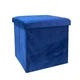 Пуф для зберігання велюровий складаний MBM HOME TH-05 BLUE синій - зображення 8