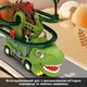 Автовоз трек Динозавр Dino Ті-Рекс |9 машинок, мелодія, підсвічування, колесо вільного ходу| зелений - зображення 8