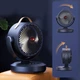 Вентилятор настольный Magix Mini fan 20см диаметр, 3 скорости с автоповоротом и LED подсветкой Синий - изображение 3