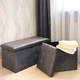 Пуф для зберігання велюровий складаний MBM HOME TH-05 GRAY сірий - зображення 7