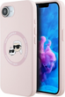 Панель Karl Lagerfeld Silicone Karl & Choupette Heads Ring with MagSafe для Apple iPhone 16e Pink (KLHMPSE4SKCHTCP) - зображення 1