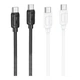 Кабель USB Hoco X115 Type-C to Type-C 60W Колір Чорний - зображення 1