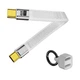 Кабель перехідник Type-C M/M USB 4.0 8K, 40Gbps, PD240W + ковпачок-брелок Білий, 13 см (48912) - зображення 3
