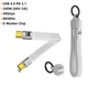 Кабель перехідник Type-C M/M USB 4.0 8K, 40Gbps, PD240W + ковпачок-брелок Білий, 13 см (48912) - зображення 6