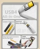 Кабель перехідник Type-C M/M USB 4.0 8K, 40Gbps, PD240W + ковпачок-брелок Білий, 13 см (48912) - зображення 7