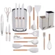 Набір кухонного приладдя 19 предметів Grand Kitchen Set із силікону та дерева Білий - зображення 5