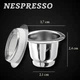 Багаторазова капсула з нержавіючої сталі для кавоварки Nespresso з кришкою (5005) - изображение 2