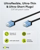 Патч-корд Goobay RJ45 UTP6a 7.5m patch Slim Ultra Flexi PoE+ Cu чорний(75.07.4240) - зображення 3