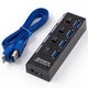 USB 3.0 Hub на 4 порти з вимикачами для кожного та світловою індикацією Grand 1TB до 5 Гбіт/с - зображення 6