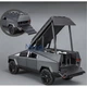 Машинка Tesla Cybertruck Camping металева колекційна моделька іграшка 16 см Чорний (4863321) - зображення 3
