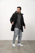 Мужская Зимняя Куртка Парка Удлиненная Теплая Черная Without Snowman L/XL (372940) - изображение 4