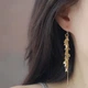 Серьги-протяжки в виде колосков Aureill, золотистые - изображение 3
