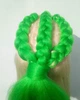 Канекалон Jumbo Braid однотонный зеленый светлый коса длинна 60 см Вес 100 грам Термостойкий А26 - изображение 4