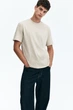 Футболка H&M Regular Fit бежевий 0685816276 L - зображення 1