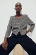 Жакет H&M 1262045 чорно-білий рябь XL - зображення 1