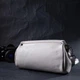 Кожаная женская сумка с треугольным клапаном Vintage 22255 Белая - изображение 8