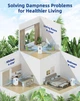 Осушитель воздуха Household YP2318, до 60 м², LED подсветка, бак на 2500 мл, сенсорная панель управления, автоотключение, таймер, ночной режим - изображение 6