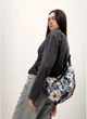 Жіноча сумка Sambag HOBO Dolly з принтом «Blue Flowers» стильна повсякденна сумочка 51908 - зображення 8