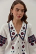 Жіноча лляна вишиванка Подільська Темна Folk Moda 4XL Білий (podlxsxka-temna-5064-304511169) - изображение 6