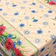 Скатерть для обеденного или кухонного стола, ткань-рогожка, рисунок Маки,колосья,волошки (220см*150см). - изображение 3