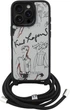 Etui plecki Karl Lagerfeld Crossbody Grained Pattern & Logo do Apple iPhone 16 Pro Grey (KLHCP16LPGGRMPCG) - obraz 1