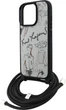 Панель Karl Lagerfeld Crossbody Grained Pattern & Logo для Apple iPhone 16 Pro Max Grey (KLHCP16XPGGRMPCG) - зображення 5