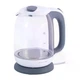 Электрочайник стеклянный Kamille KM-1720G 1,7 л 1850-2200 Вт бело-серый с синей LED-подсветкой для офиса и дома - изображение 4