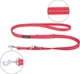Smycz regulowana Amiplay Reflective 6 w 1 M 100 - 200 cm Czerwona (5907563215542) - obraz 2