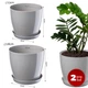 Набір квіткових горщиків з підставкою Kadax K8168 23см +28см - зображення 2