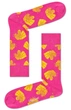 Женские носки прикольные высокие хлопковые Happy Socks 194876 36/40 1 пара Розовый (2200005145364) - изображение 1
