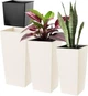 Квіткові горщики з вставкою Kadax Tuluza 30 см + 35 см + 40 см Кремові (K8074) - зображення 2