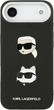 Панель Karl Lagerfeld FW Grained Karl&Choupette Heads Pins&Logo для Apple iPhone 17 Air Black (KLHCP17MPSFDHPOK) - зображення 3