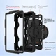Противоударный чехол Carbon Capsule с подставкой 360° и ремешком для Samsung Galaxy Tab A11 8.7" SM-X135, SM-X130 / Tab A9 8.7" SM-X115, SM-X110 (Чёрный) - изображение 6