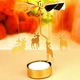 Декоративный подсвечник-карусель с фигурками оленей ElegantAtix, золотистый - изображение 6
