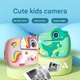 Дитячий фотоапарат D-1A DINOSAUR 2.4 дюйма IPS HD GREEN - зображення 2