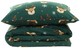Комплект постільної білизни Homla Iremi візерунок олені зелений 160x200 / 2*70x80 см (5904183829432) - зображення 1