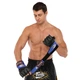 Перчатки для смешанных единоборств MMA на липучке размер XL Кожа TWINS черный-темно-синий GGL-4 - изображение 2