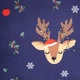 Komplet pościeli Homla Rudolph wzór renifery granatowa 220x200 / 2*70x80 cm (5904183858500) - obraz 3