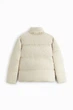 Дутая куртка пуховик с карманами Zara песочный S арт.0029\302\711 - изображение 5