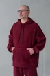 Худи мужское утепленное с капюшоном оверсайз Olis-style Рино 52 Бордовый (ROZ660106446) - изображение 2