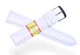 Кожаный ремешок для часов MODENO Spaine 22 мм (mod22w3-82) белый с тиснением, ремешок из натуральной кожи со стальной застежкой, классический ремень для наручных часов - изображение 2