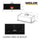 Сенсорная кухонная вытяжка WEILOR LUMINA WBG 65 BLACK черная полновстраиваемая, управление жестами - изображение 2