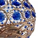 Лампадка велика ажурна ручної роботи Witraz Premium Gold Blue - зображення 2