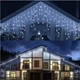 Уличная светодиодная гирлянда-бахрома 500 LED Ekspand LKS-500-ZB холодный белый 23 м для улицы дома и сада - изображение 4
