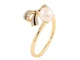 Каблучка XUPING Позолота 14K "Бант з кристалами, чорною емаллю та перлиною" 11199 р.16-17 - изображение 2