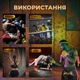 Комплект тайские шорты и брелок-талисман гиря для кикбоксинга мма муай тай тайского бокса смешанных единоборств мужские женские детские спортивные в зал с разрезами боксерские тренировочные сатиновые широкий пояс Univerza Черно-красно-синие 4_1_L_14BB - изображение 12