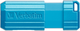 Pendrive Verbatim PinStripe 128 GB USB 2.0 Cyan (23942494614) - obraz 2