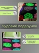 Плед покрывало на кровать или диван полуторный Фланель 150х200 см черный с разноцветным рисунком Камни Дайс (CTK-003) - изображение 4