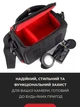 Фотосумка кофр 3 відділи для дзеркальної та бездзеркальної камери нейлонова 19х14х26 см Чорна (CAC-002) - зображення 6